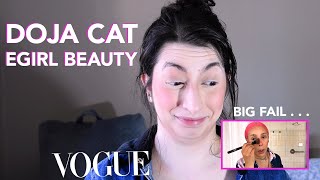 I FOLLOWED DOJA CAT'S E-GIRL BEAUTY ROUTINE ON VOGUE | big fail