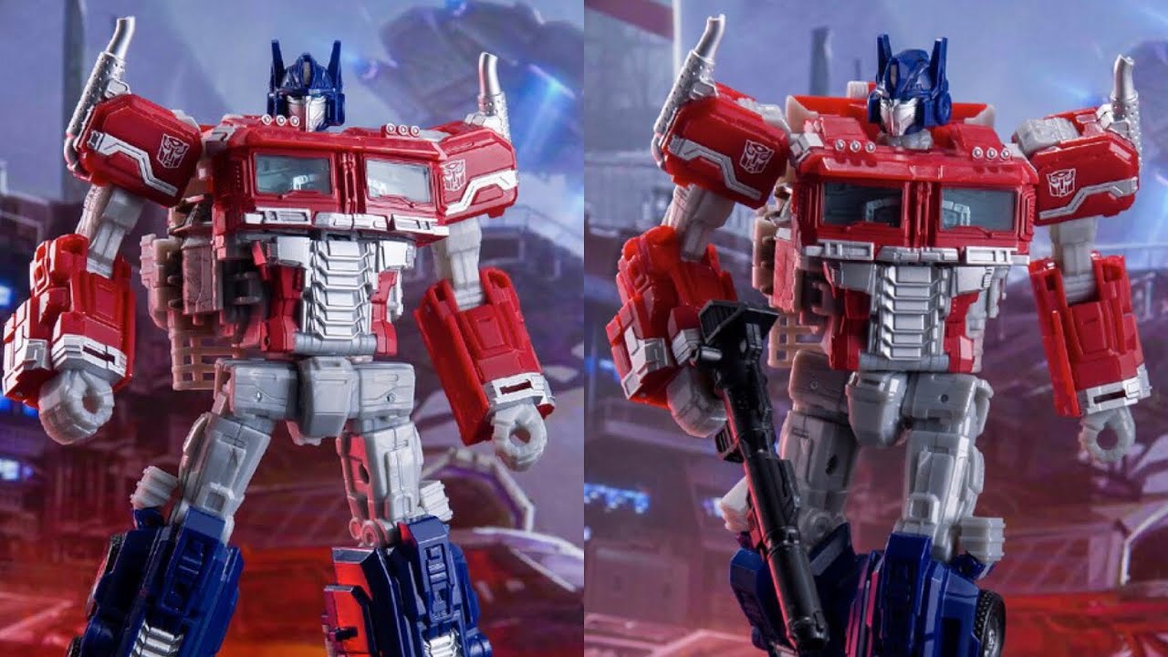 New transformers Reactivate Optimus Prime action figure in hand