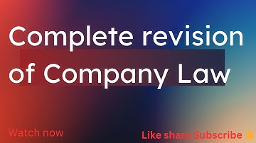 Complete revision of Company Law #B Com semester 2# Calcutta University @smartcommerceacademy4519