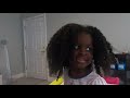 Simple hairstyles for little girls,  With just water and coconut oil only.