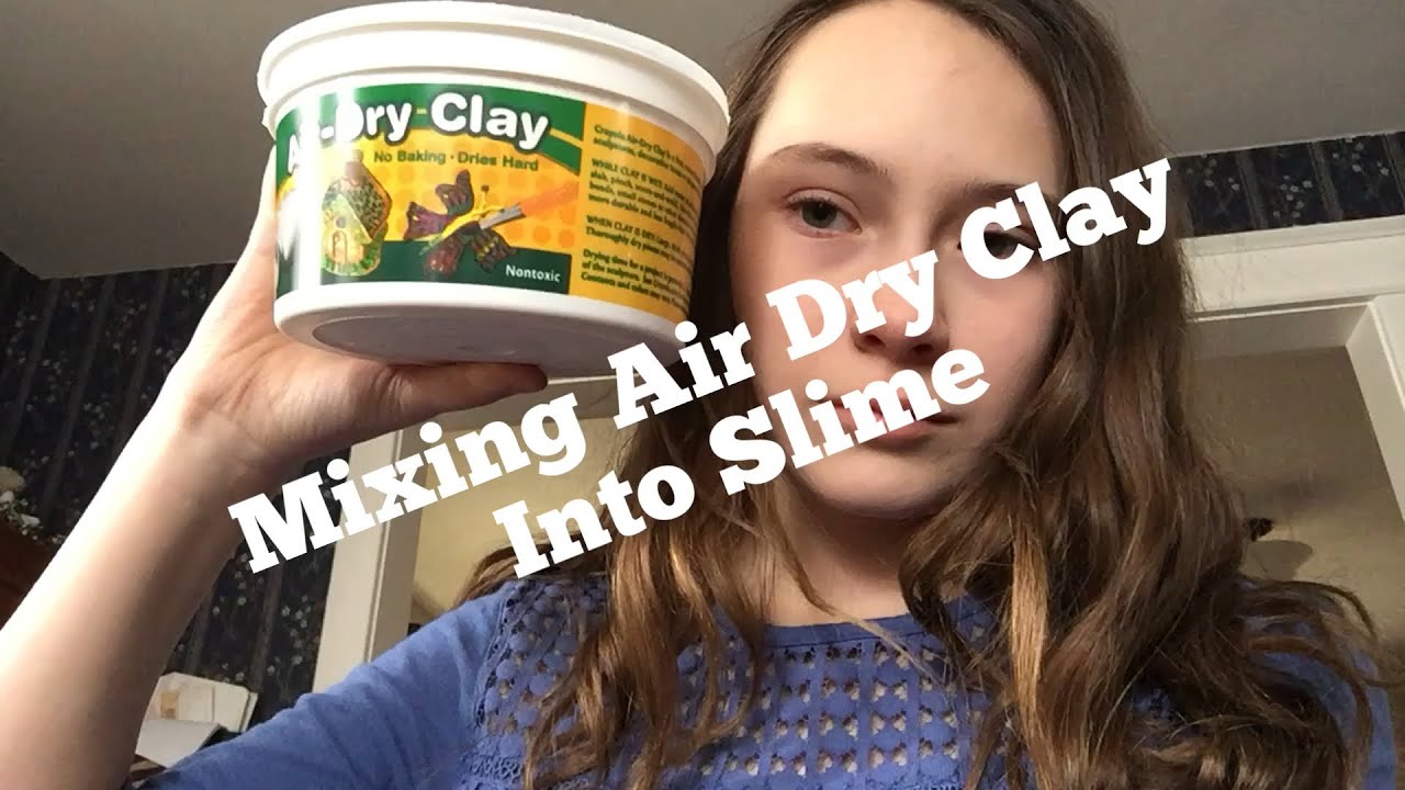 You Mix Air-Dry Clay Into Slime 