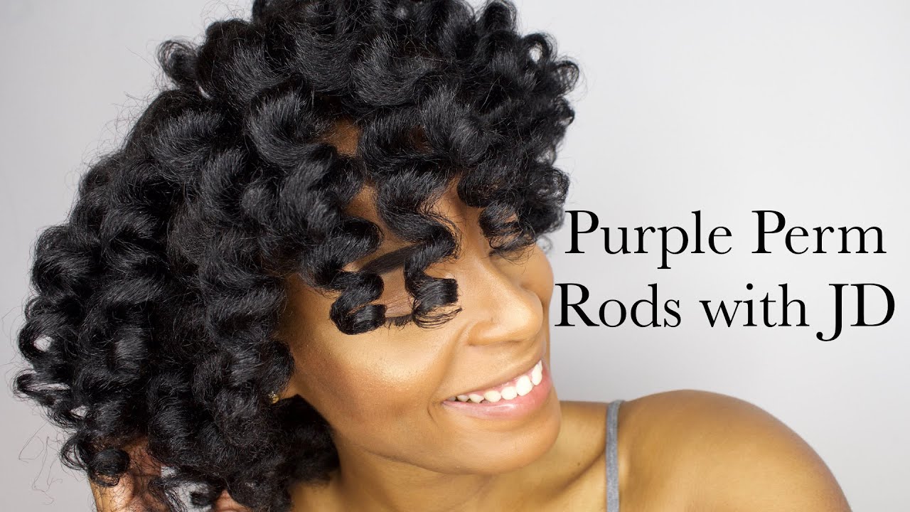Purple Perm Rods with JD 