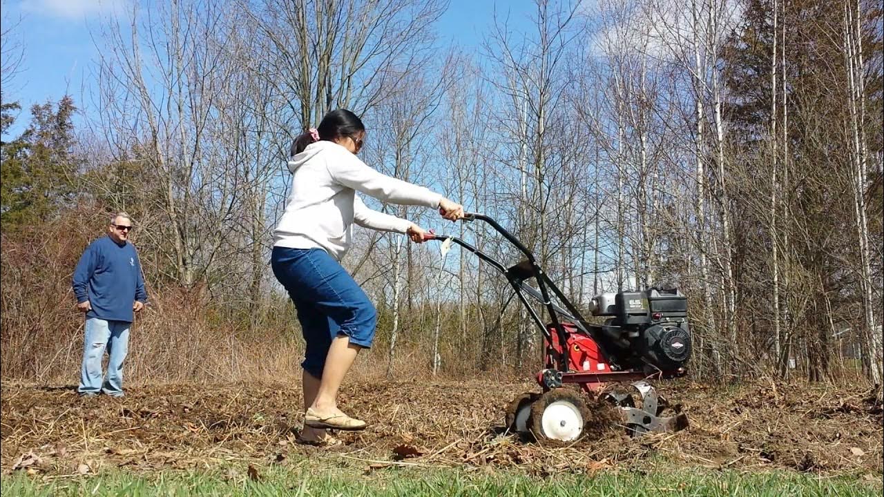 How to prepare a garden using Rototiller. First time using rototiller