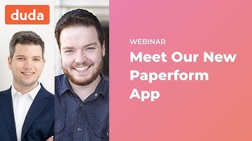 How to Build Beautiful Forms Quickly with Paperform, Duda’s Newest App | Duda Webinar
