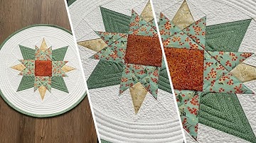 Christmas Sewing Challenge 🎄 Sew a Round Star Table Topper with the V Block Ruler