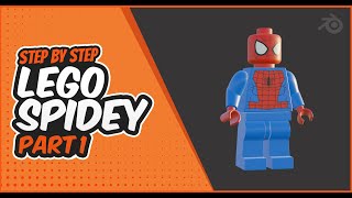 How to Create a Lego Spiderman Character in Blender Part 1 - Follow along tutorial - Beginner Level