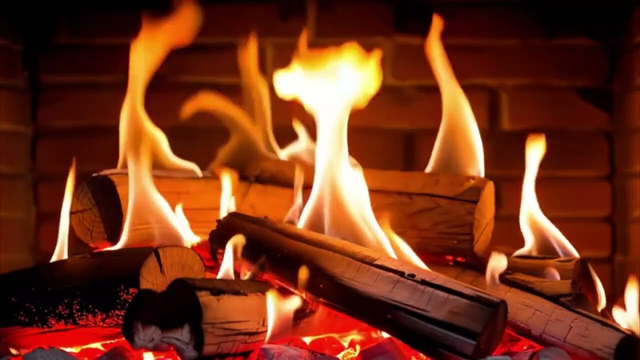 🔥Cozy Fireplace 4K & Warmth | Deep Calm and Flickering Orange Flames for Sleep and Stress Relief