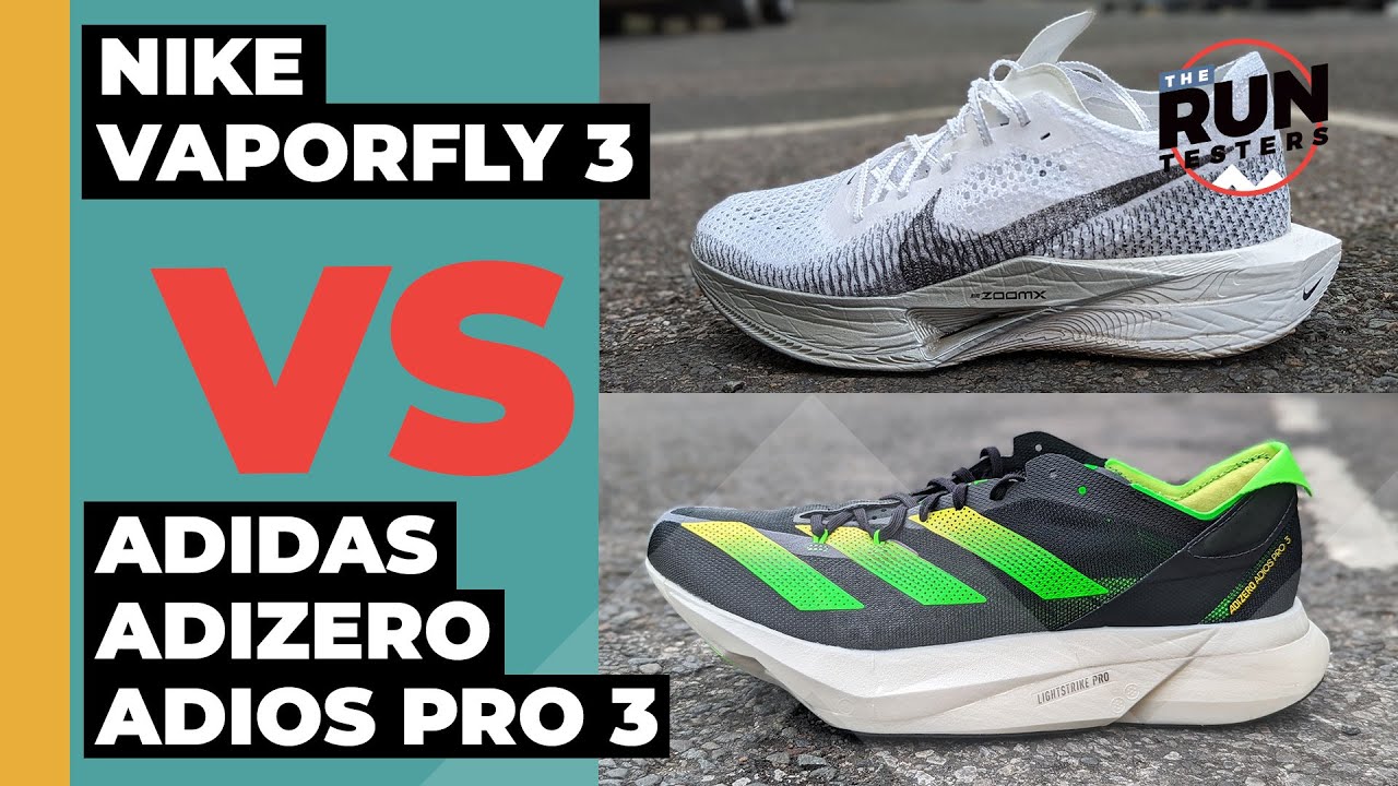 Nike Vaporfly 3 Adidas Adios Pro 3 We test two of the most popular carbon plate shoes - YouTube