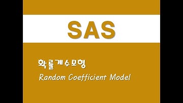 SAS를 활용한 패널분석 - (12) 확률계수모형(Random Coefficient Model)