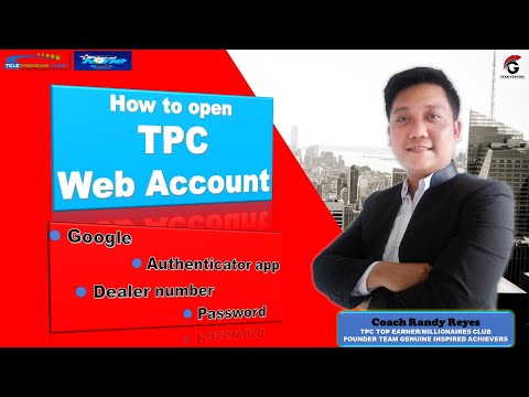 Paano i open ang TPC WEB ACCT | Coach Randy Reyes TPC Dealer 2021( New Update)