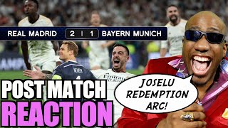 Real Madrid Bayern Munich REACTION | 2-1 | JOSELU REDEMPTION! Tuchel SO CLOSE! VAR Offside?