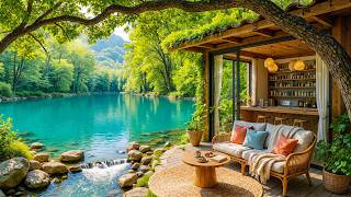 Tranquil Morning Jazz | Peaceful Coffee Porch Ambience with Gentle Jazz Music For Relaxing &amp; Focus