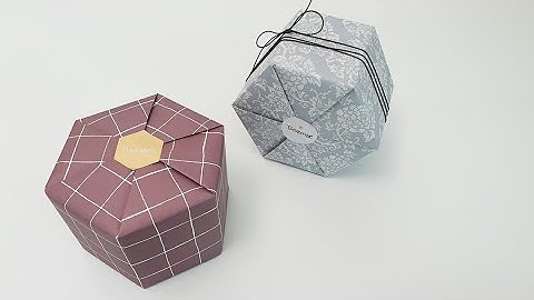 육각형 모양의 상자 쉽게 포장하는 방법 | 포장지 포장법 Gift Wrapping -How to pack a hexagonal box