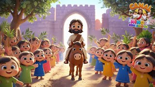 🌿 ¡JESÚS ENTRA EN JERUSALÉN! | CANCIÓN INFANTIL CRISTIANA CON HOSANNA 🎶