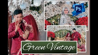TUTORIAL EDIT FOTO EFEK GREEN VINTAGEs  WEDDING l PHOTOSHOP CC screenshot 1