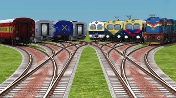 Indian Railways Trains Journey Bumpy Railway || Back To Back Crossings Running Fast Speed