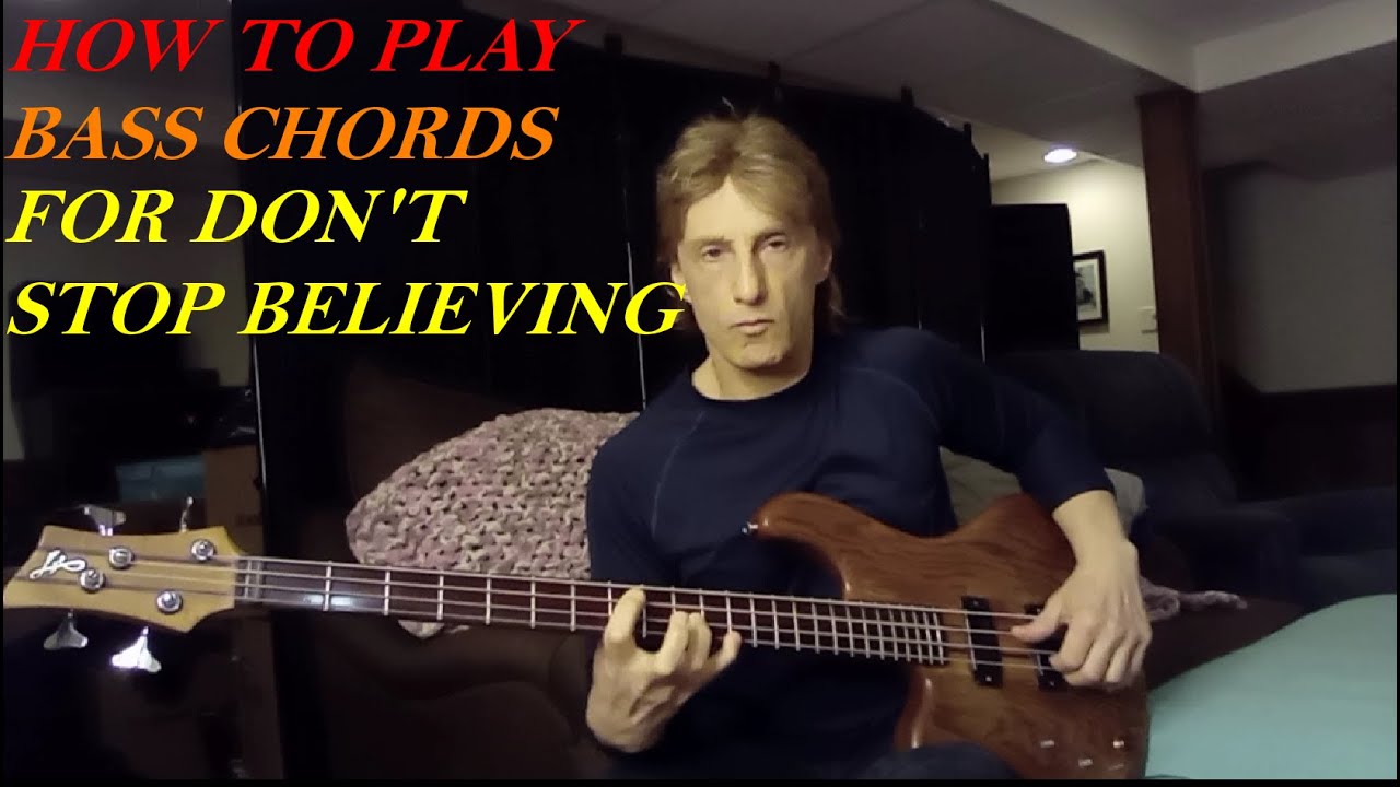 Don't Stop Believing Bass Instruction With Tabs - YouTube