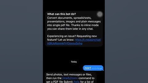 Using Telegram to convert photo to PDF document.