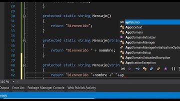 Visual C# Definición y llamado de métodos Visual Studio Community .NET Framework
