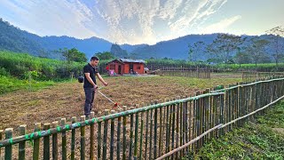 815 days REBUILD CABIN LOG - Complete the fence. Clear weeds a second time