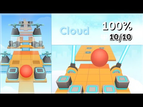 Rolling Sky - Cloud ★☆☆☆☆☆ (All Gems) | New Version