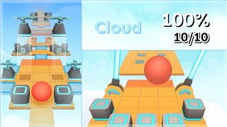Rolling Sky - Cloud ★☆☆☆☆☆ (All Gems) | New Version