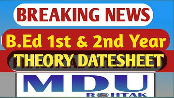 B.ED REVISED DATESHEET// B.Ed 2ND YEAR // MDU // EXAM START 16 TO 26TH JULY// M.Ed 2ND SEM // JULY22