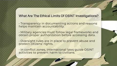 What Are The Ethical Limits Of OSINT Investigations? - Tactical Warfare Experts