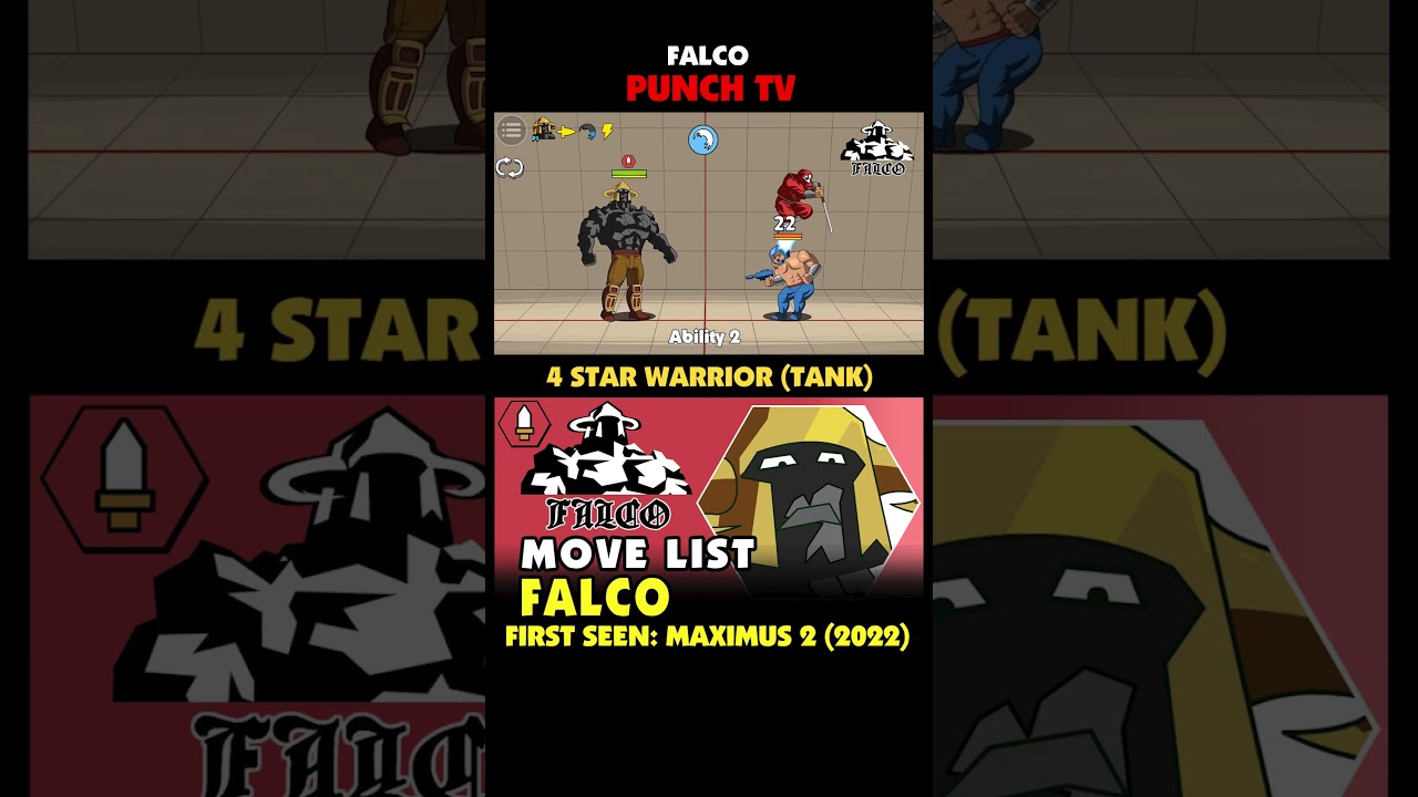 Punch TV: FALCO Move List -⭐⭐⭐⭐4 Star Warrior (Tank)