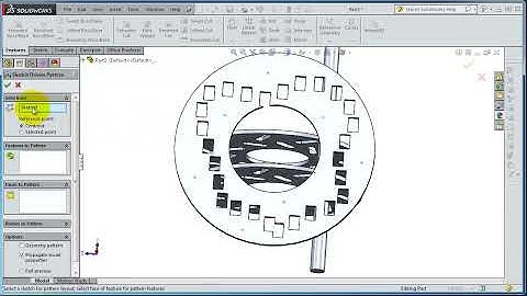 SolidWorks Lecture Tutorial 49: Sketch Driven Pattern