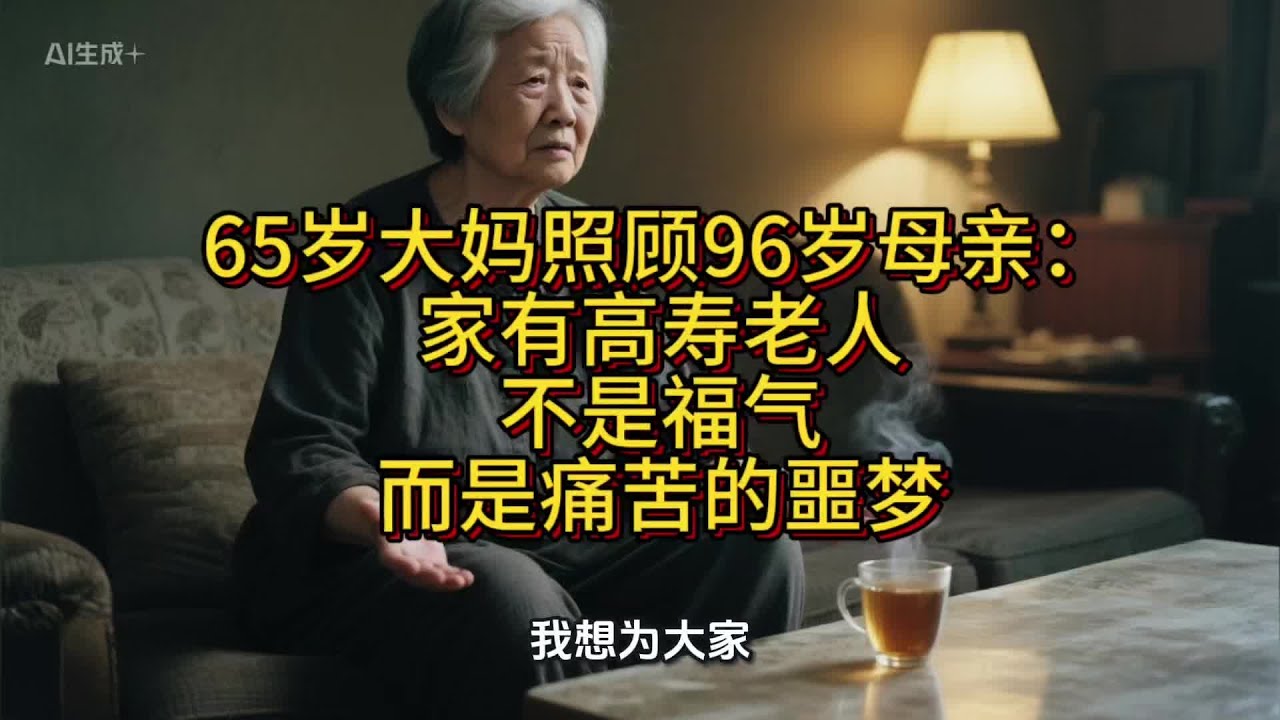 65岁大妈照顾96岁母亲：家有高寿老人，不是福气，而是痛苦的噩梦 #长寿 #孝道 #现实 #家庭 #困境
