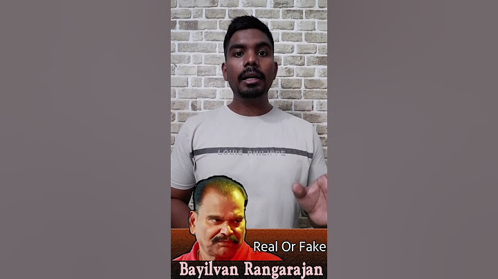 Bayilvan Ranganathan Fake Face !