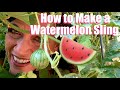 How to Make a Free, Easy Watermelon Sling to Support Melon Growing Vertically on a Trellis 