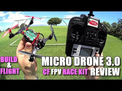 Extreme Fliers MICRO DRONE 3.0 CF 5.8ghz FPV RACE EDITION Review - Build & Flight