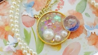 【UVレジン】持ち歩けるスノードームのアクセサリー 作るよ resin