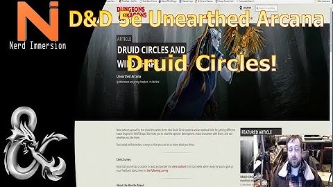 D&D 5e | Unearthed Arcana Review-Druid Circles | Nerd Immersion
