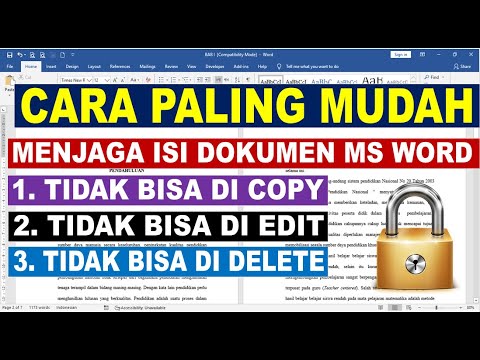 Cara Mudah Mengunci Isi Dokumen Ms Word Supaya Tidak Bisa di Copy dan di Edit