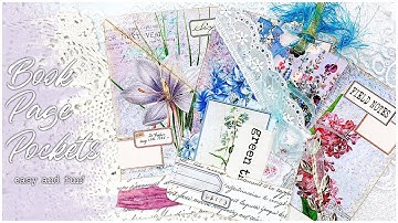Easy and Pretty DOUBLE BOOK PAGE POCKETS | Junk Journal Ephemera | Craft With Me | Easy DIY