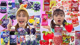 Challenge to Buy All Strawberry And Blueberry Fruits At Supermarket |  Hang Nheo Official