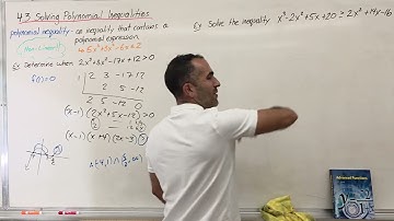 4.3 Solving Polynomial Inequalities (Grade 12 University, MHF4U)