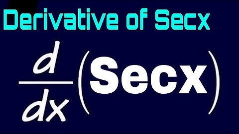 Derivative of Secx from first principle In hindi (DERIVATIVE OF SECX ) By:- Technical Plus Education