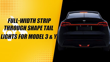 Tesla Newest Full-Width Strip Through Shape Tail Lights Installation