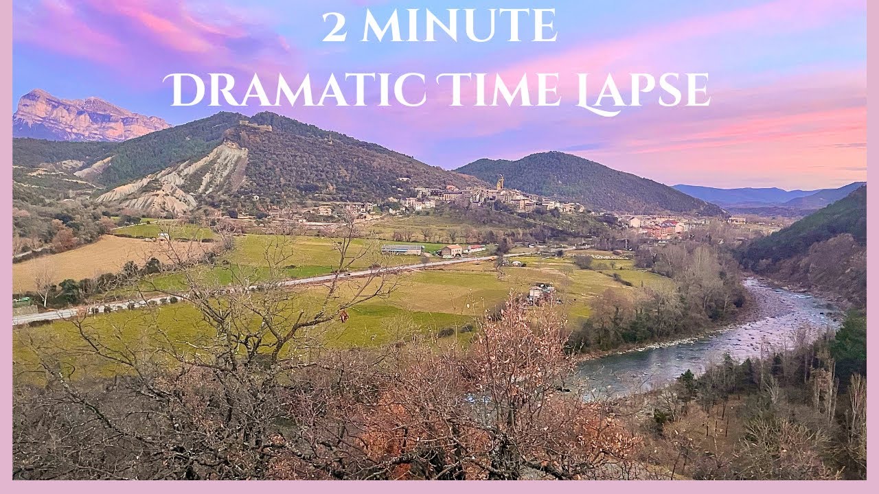 Dramatic Time lapse in Pyrenees Mountains Spain