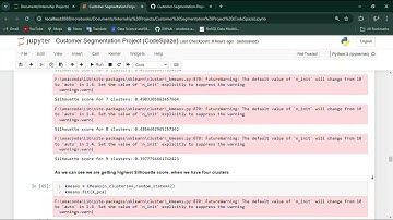 Customer Segmentation Project CodeSpaze Internship | Jupyter Notebook