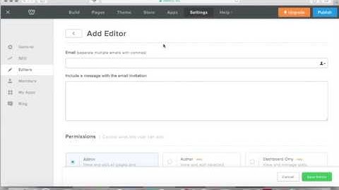 Adding editors to a Weebly Site