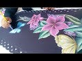 Como Pintar Flores Y Mariposas en Tela Negra