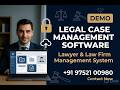 Legal Case Management Software | Lawyer & Law Firm Management System Demo