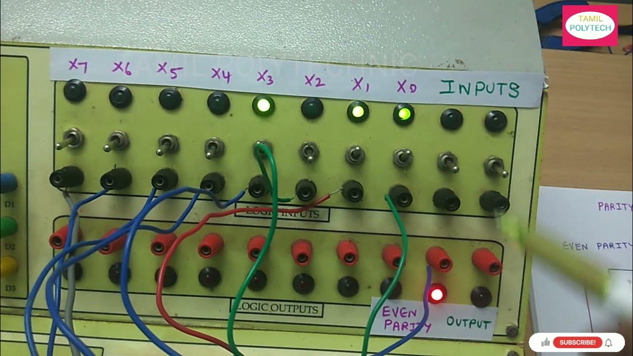 PARITY GENERATOR AND CHECKER USING IC 74180 IN TAMIL FULL EXPLANATION