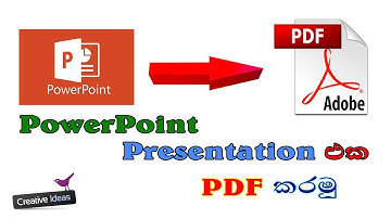 How to save  PowerPoint Presentation to pdf  format