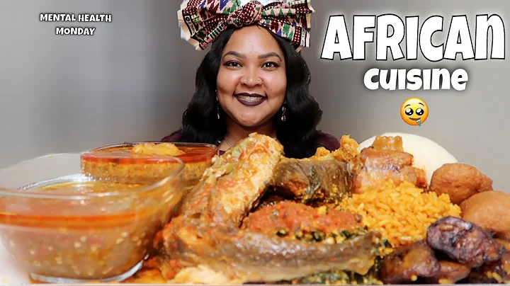 AFRICAN FOOD MUKBANG | EGUSI, EFO RIRO, OKRA SOUP, FUFU, JOLLOF RICE, NIGERIAN FOOD | Shai Snacks